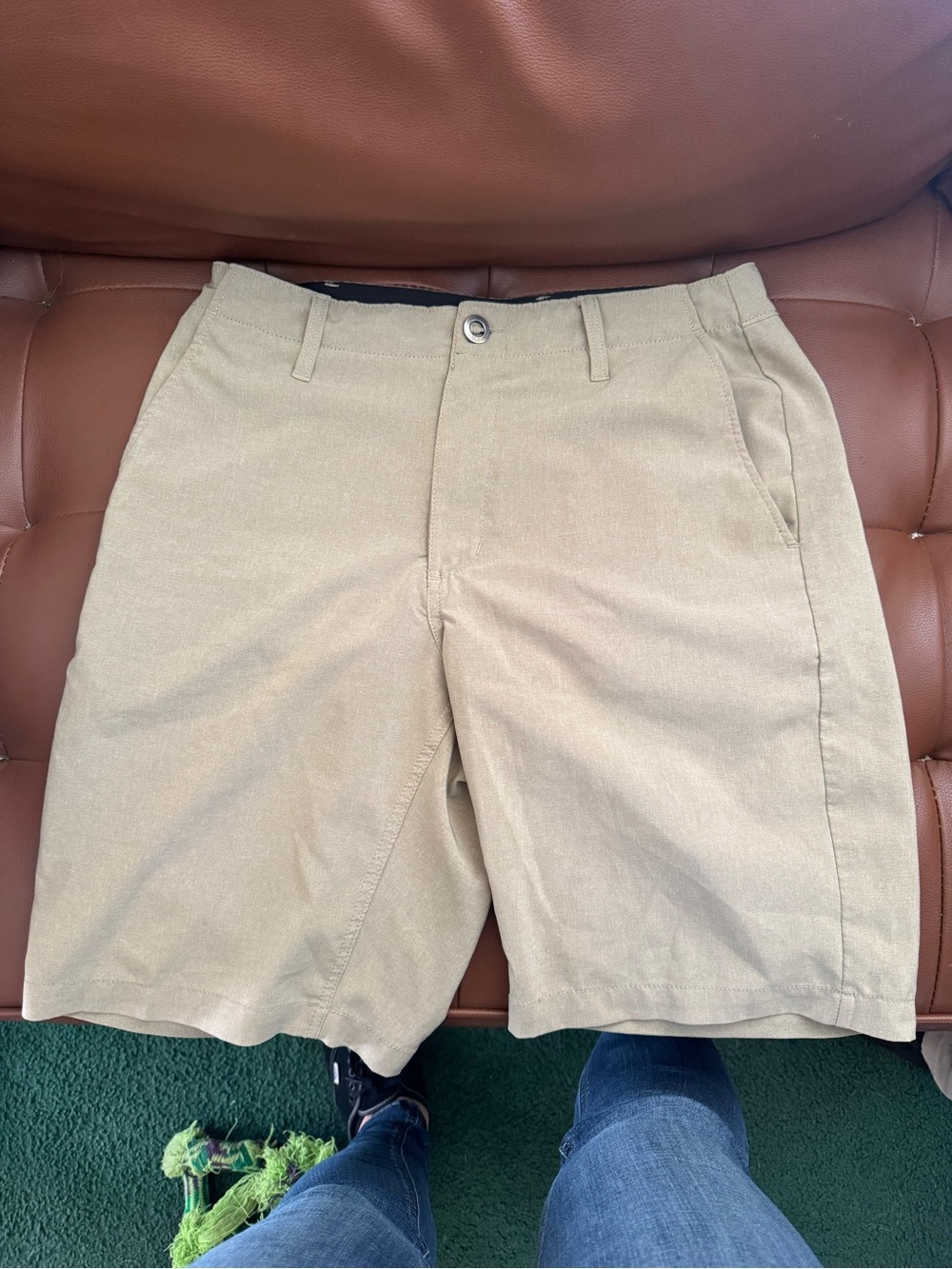 Volcom Men's khaki/tan Flat Front Shorts